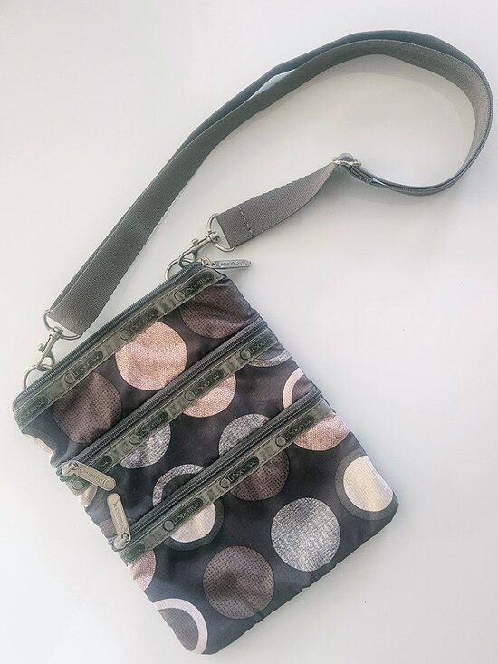 Lesportsac1974 Handbags - Vintage LeSportsac Travel Crossbody Neutral color DOTS!